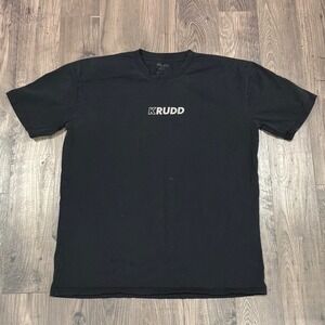 KRUDD Black Graphic T-Shirt Mens Large Streetwear Logo Tee UK Brand